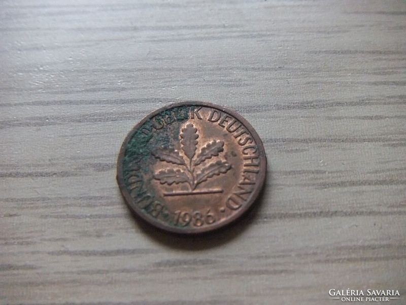 1   Pfennig   1986   (  F  )  Németország