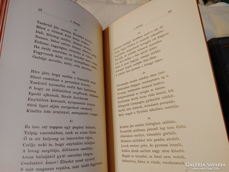 Torquato Tasso: A megszabadított Jeruzsálem I-II. [1893] GYŰJTŐI, ÁRVEREZÉSI PÉLDÁNY!