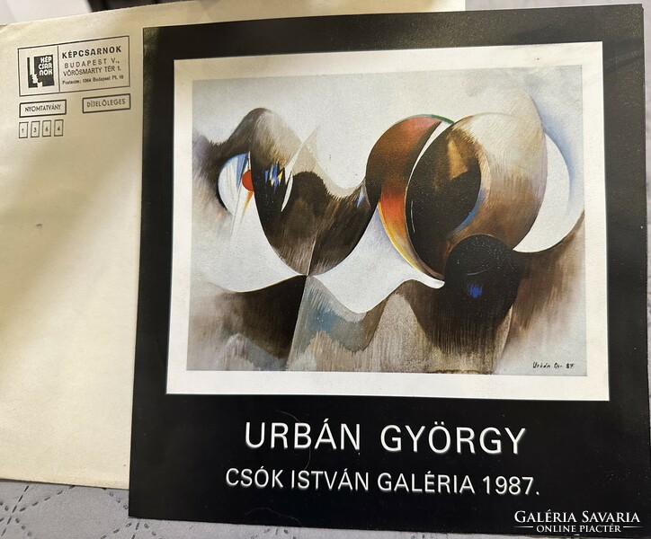 Gallery invitation to the exhibition of György Urban in 1987
