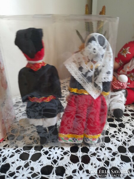 Italian folk costume doll in a pair, in a box
