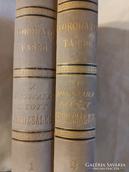 Torquato Tasso: A megszabadított Jeruzsálem I-II. [1893] GYŰJTŐI, ÁRVEREZÉSI PÉLDÁNY!