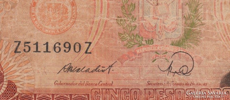 Dominica 5 pesos 1988