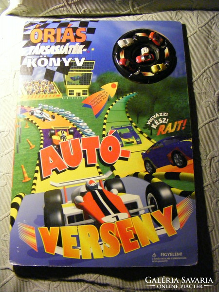 Retro giant size 6 car racing board game book tormont 1997