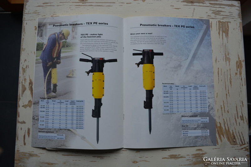 Atlas copco air compressor and air hammer brochure 3 pcs