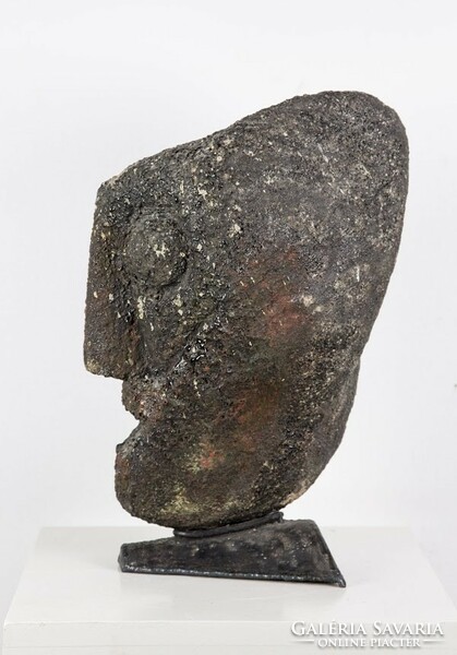 Jenő Murai (1918 - 1989): head - stone statue - 5364