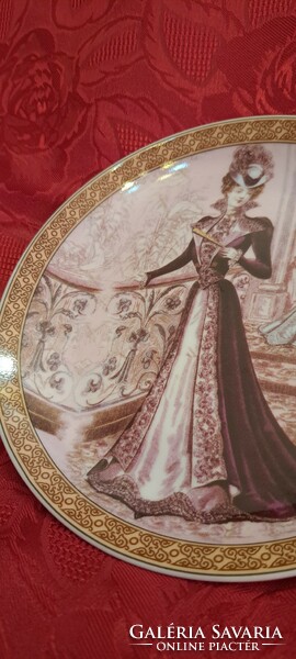 Ladies' porcelain decorative plate, gentleman's lady's wall plate 1 (l4455)