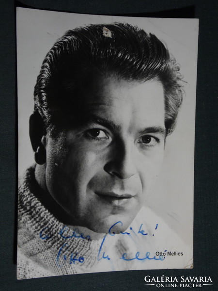 Postcard, autograph card of Otto Mellies, signed