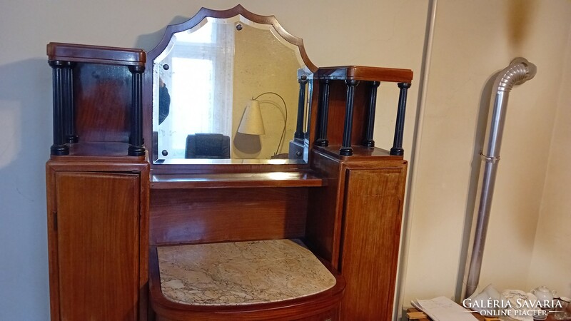 Small sideboard with marble top, xx. From the beginning of the century