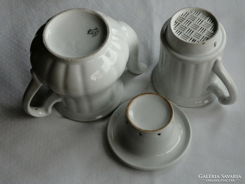 Antique double filter jug _ gebrüder benedict porcelain, made in czecho - slovakia