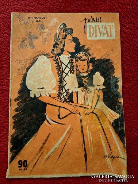 Párizsi divat, divatlap, újság 1944. Március 1