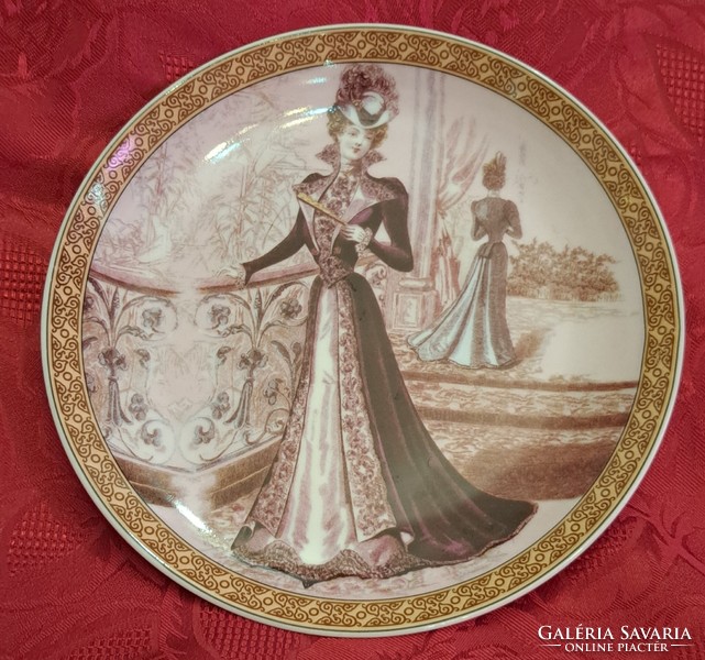 Ladies' porcelain decorative plate, gentleman's lady's wall plate 1 (l4455)