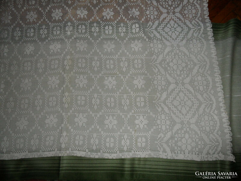 Machine made lace curtains