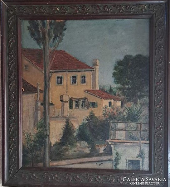 Erdélyi-Gaál Ferenc (1912 - 1987) : Villa részlet