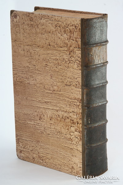 1735 - Hatalmas méretű antik könyv félbőr kötésben 22x34 közel 1000 oldal !!