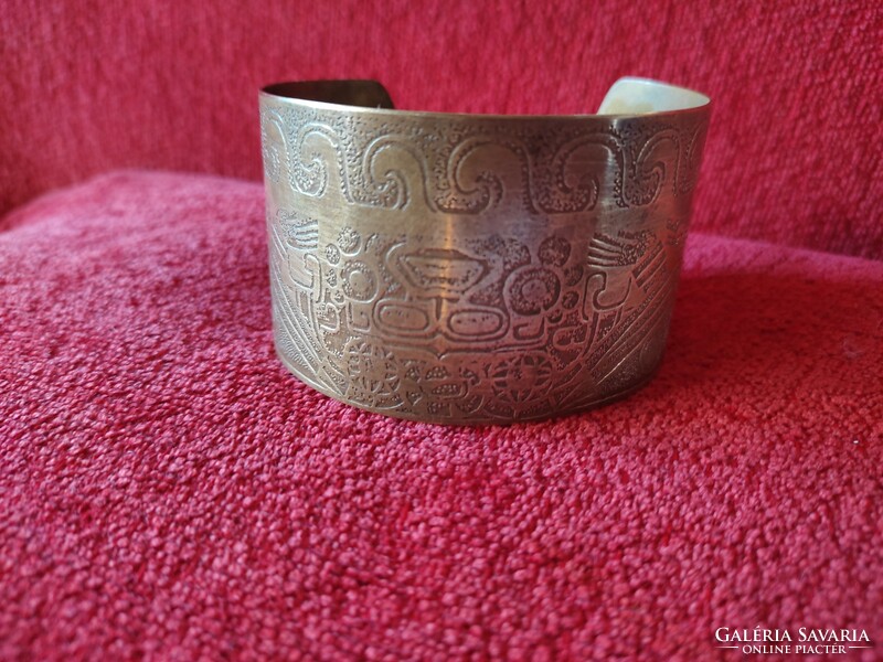 Vintage Aztec copper bangle