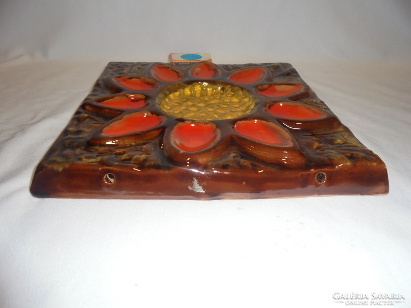 Sunflower glazed ceramic wall picture, wall decoration
