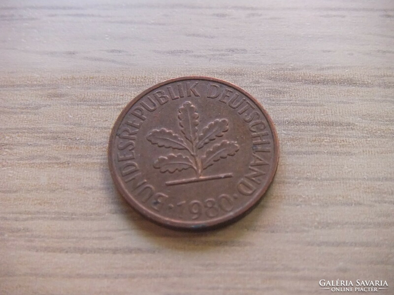 2   Pfennig   1980   (  J  )  Németország