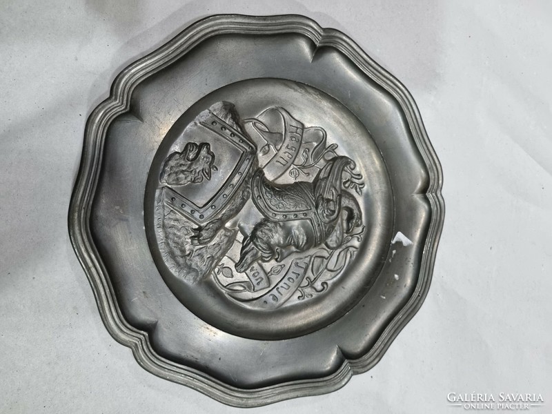 Old pewter plate