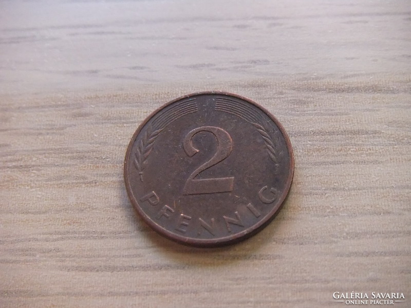 2   Pfennig   1977   (  J  )  Németország