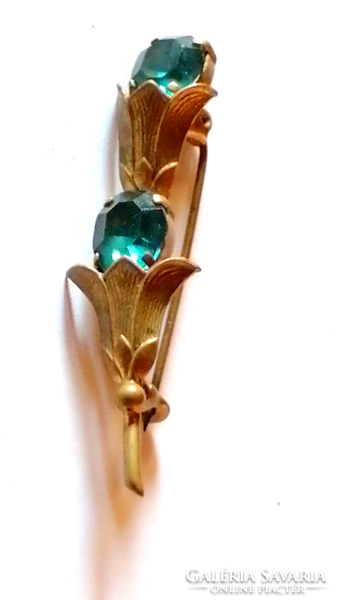 Vintage bluebell turquoise stone brooch from the sixties 611.