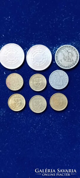 9 old Portuguese coins 1966-1987