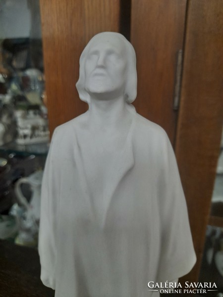 Oh Herend Croatian John Biscuits Jesus porcelain statue. 28.5 Cm.