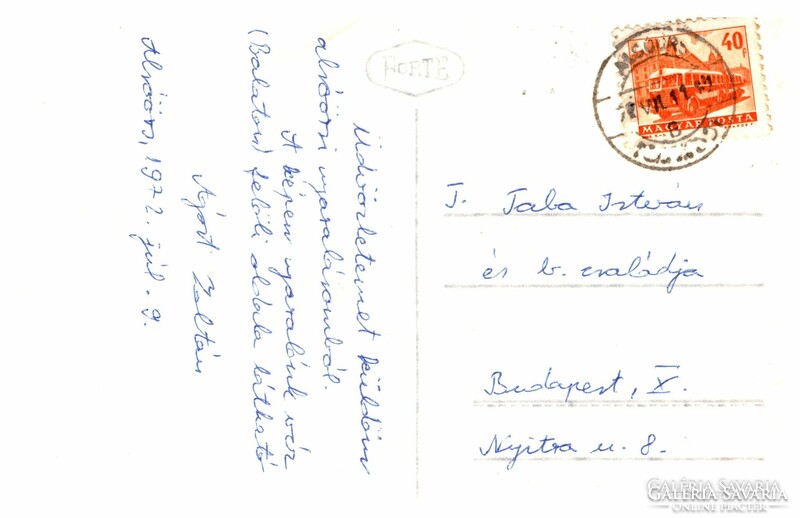 Alsóörs, képeslap, 1972