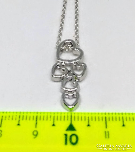 Stainless steel five heart pendant necklace 252