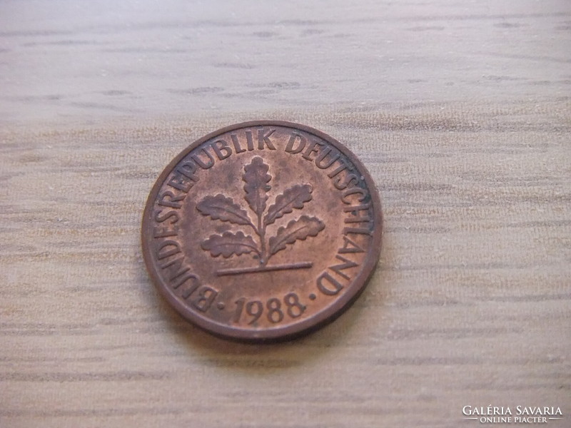 2   Pfennig   1988   (  F  )  Németország