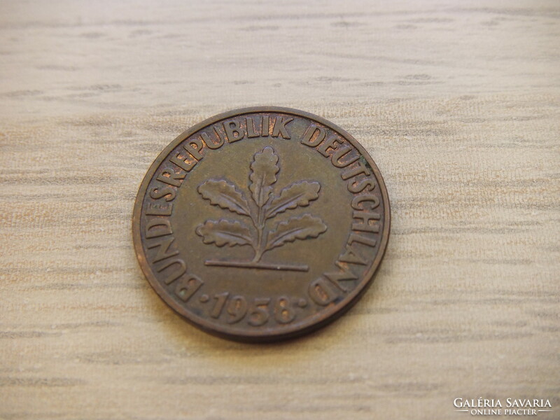 2   Pfennig   1958   (  J  )  Németország