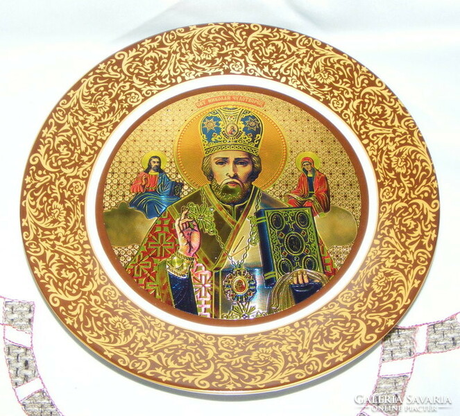 English porcelain plate with a holy image