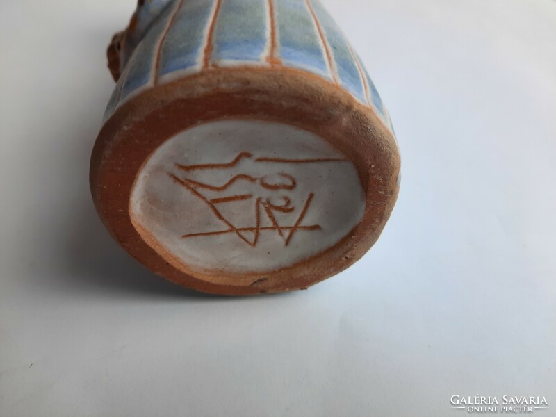 Little pink Ilona ceramic vase - marked 17 cm