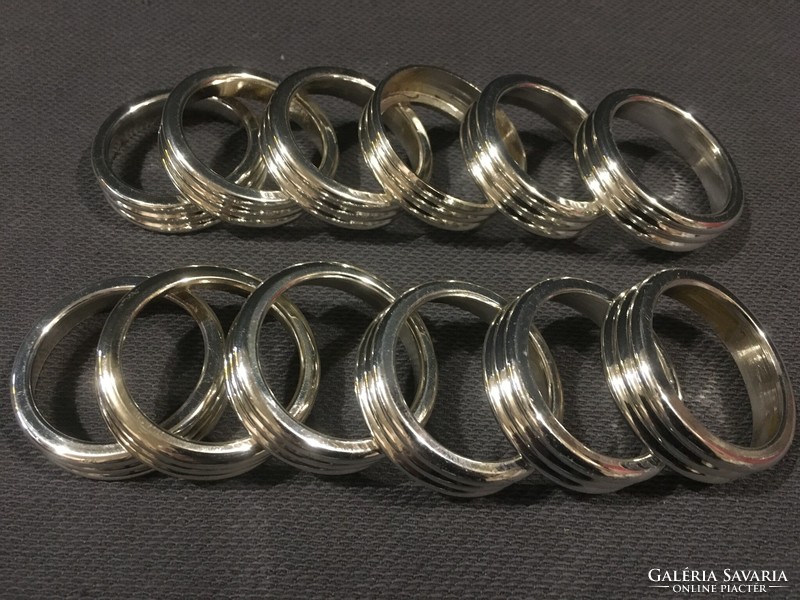 12 silver-plated napkin rings flawless!!! 4-Cm!!!!