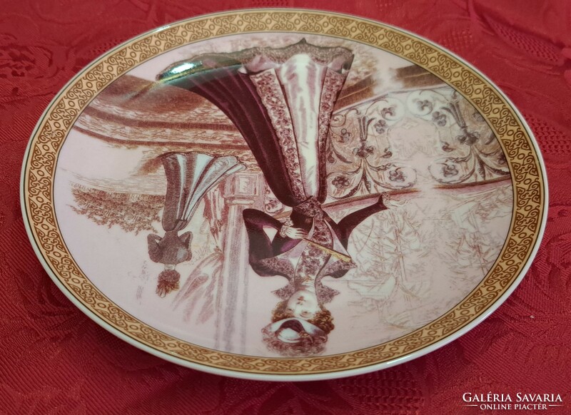 Ladies' porcelain decorative plate, gentleman's lady's wall plate 1 (l4455)