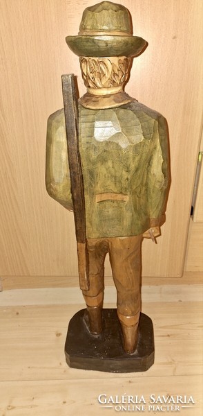 1 meter wooden Székely hunter statue