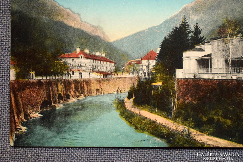 Herkulesfürdő - Erzsébet hostel, spa directorate - litho postcard 19