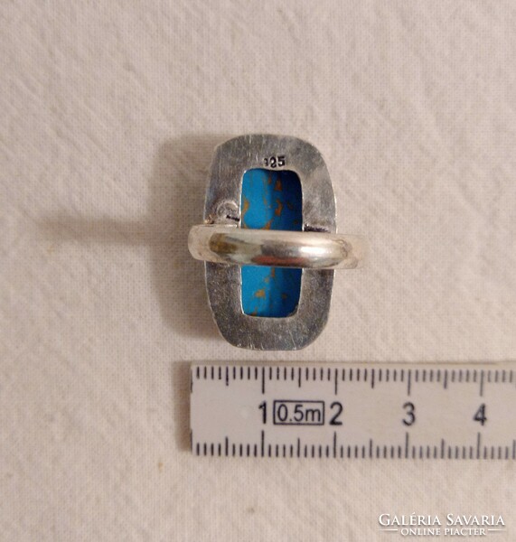 Régi ezüst gyűrű hatalmas türkizzel