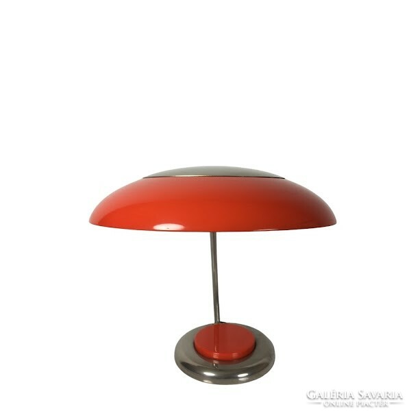 Vintage / Retro német design króm / narancssárga asztali lámpa, 1970's ( VEB NARVA ) - 51130