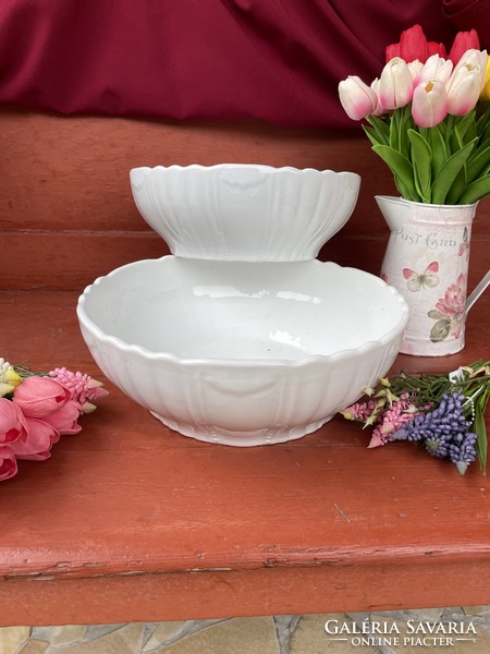 Beautiful large white beaded scones scone bowl, village collector's piece of nostalgia