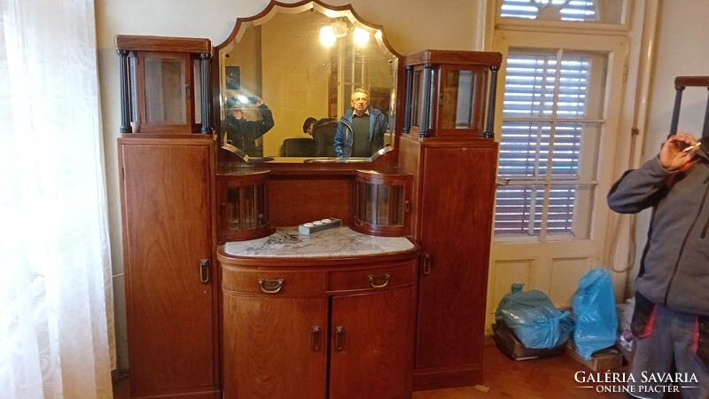 Large sideboard with marble top, beginning of the 20th century.