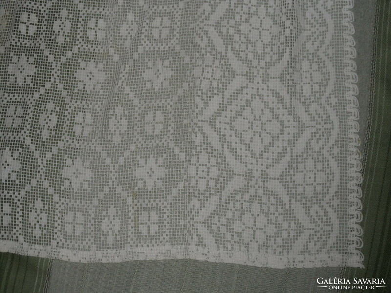 Machine made lace curtains