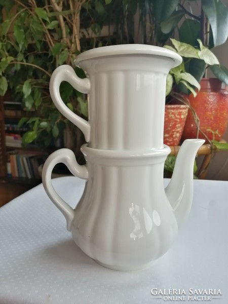 Antique double filter jug _ gebrüder benedict porcelain, made in czecho - slovakia
