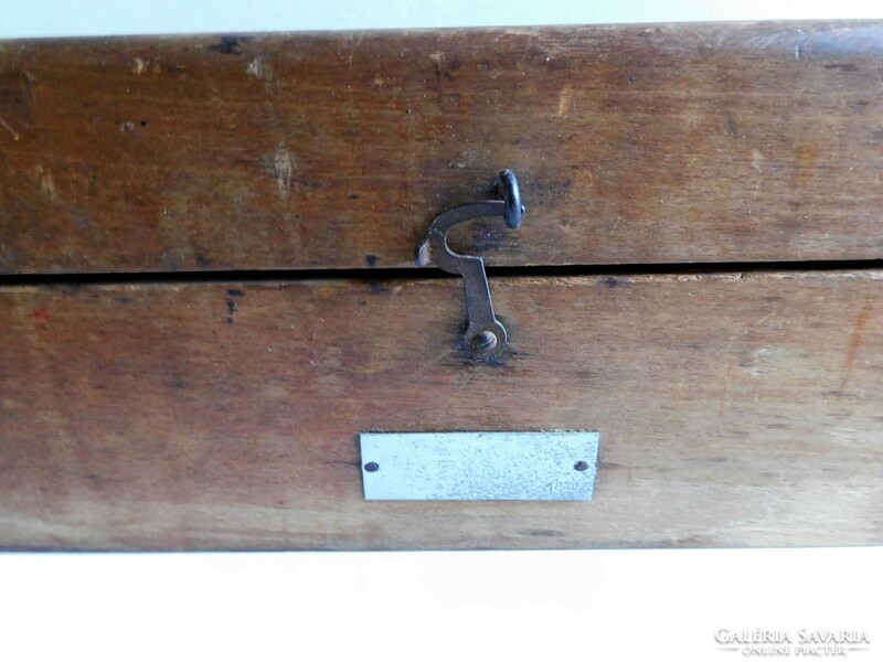 Old solid wooden box scale for weights
