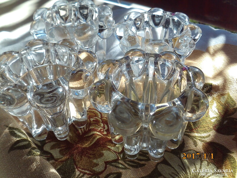 4 vintage reims france beaded edge heavy candle holders
