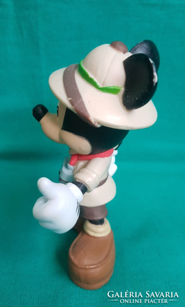 Disney Mickey Mouse - Safari - Miki egér a felfedező PVC figura  - jelzett - Mérete: 8.5cm.