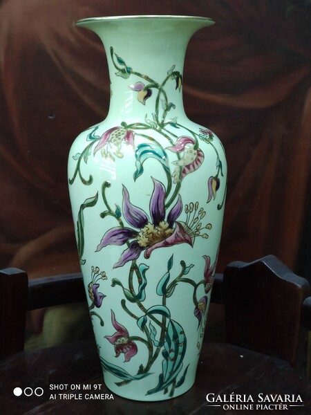 Nagy méretű! 37cm Zsolnay váza