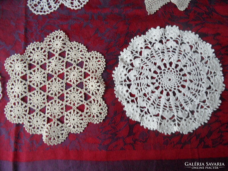 Hand crocheted lace tablecloth (6 pcs.)