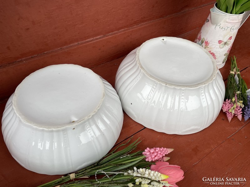 Beautiful large white beaded scones scone bowl, village collector's piece of nostalgia