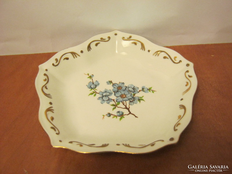 Anita  porcelán kék virágos tál