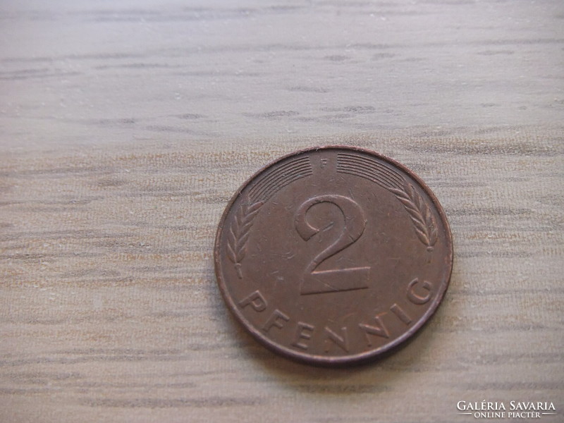 2   Pfennig   1989   (  F  )  Németország